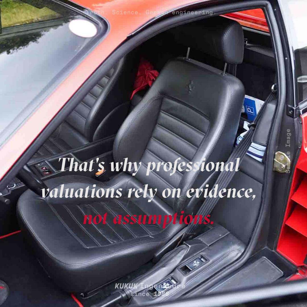 Innenraum eines Ferrari als Beispiel für Zustand, Material und Ausstattungsdetails