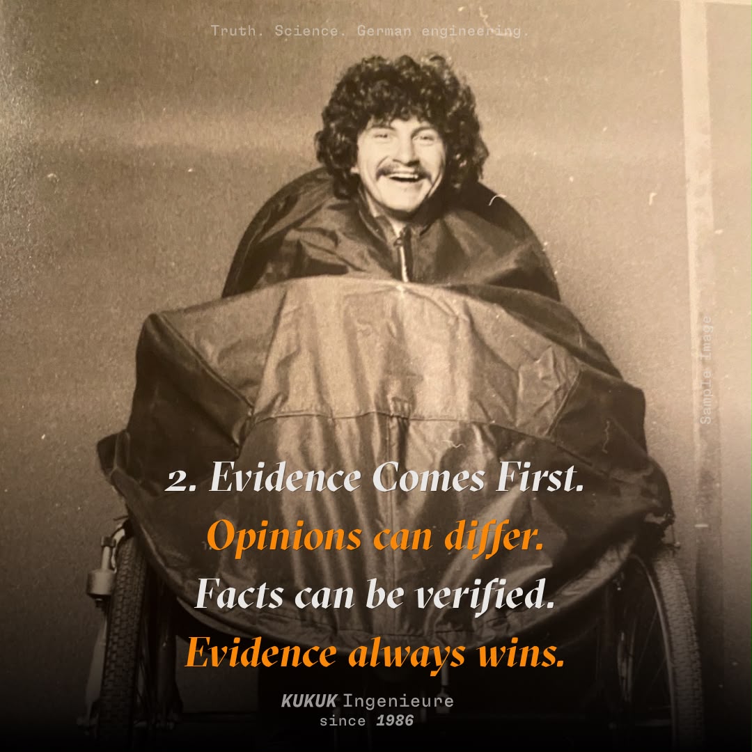 Historic image of Klaus Kukuk with the principle Evidence Comes First